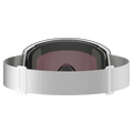 Back view of the Salomon Radium Pro Photo Goggles in White, Sigma Photo Sky Blue lens, unisex model