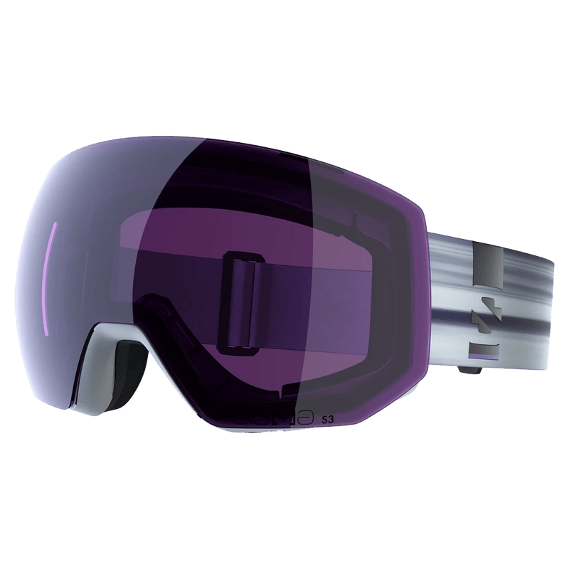 Main view of the Salomon Radium Pro Goggles in Ice Flow, Sigma Sky Blue lens, unisex model