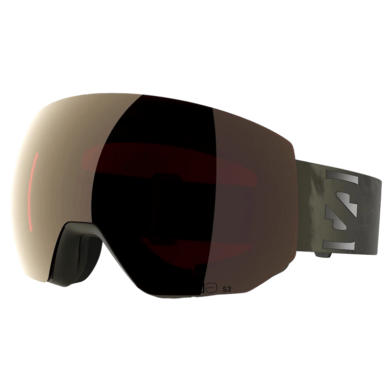 Main view of the Salomon Radium Pro Goggles in Olive Night, Sigma Gun Metal lens, unisex model