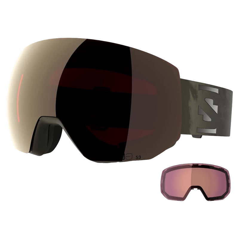 Alternative view of the Salomon Radium Pro Goggles in Olive Night, Sigma Gun Metal lens, unisex model