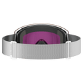 Back view of the Salomon Radium Pro Goggles in White, Sigma Black Gold lens, unisex model