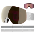 Alternative view of the Salomon Radium Pro Goggles in White, Sigma Black Gold lens, unisex model