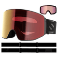 Alternative view of the Salomon Sentry Prime Photo Goggles in Black, Sigma Photo Poppy Red lens, unisex model