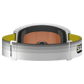 Back view of the Salomon Sentry Prime Goggles in White Pixel, Sigma Gun Metal lens, unisex model
