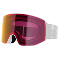 Main view of the Salomon Sentry Prime Goggles in White, Sigma Poppy Red lens, unisex model