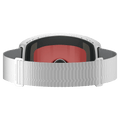 Back view of the Salomon Sentry Prime Goggles in White, Sigma Poppy Red lens, unisex model