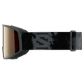 Side view of the Salomon Sentry Pro Goggles in Black Tie Dye, Sigma Gun Metal lens, unisex model