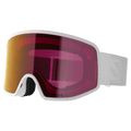 Main view of the Salomon Sentry Pro Goggles in White, Sigma Poppy Red lens, unisex model