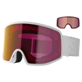 Alternative view of the Salomon Sentry Pro Goggles in White, Sigma Poppy Red lens, unisex model