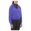 Front view of the Salomon Short Hoodie in Liberty colourway, women model