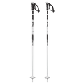 Main view of the Salomon Steep Ski Poles in White and Black colourway, unisex model