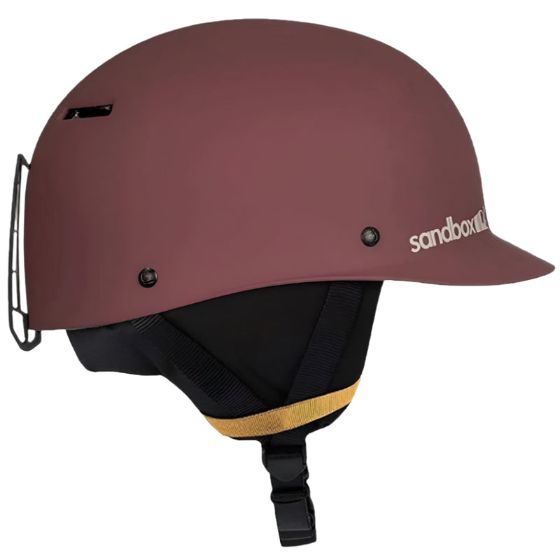 Main view of Sanbox Classic 1.0 Helmet in Matte Morocco colour, featuring removable goggle clip and ear pads