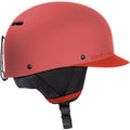Main view of Sanbox Classic 1.0 Helmet in Vemillion colour, featuring removable goggle clip and ear pads