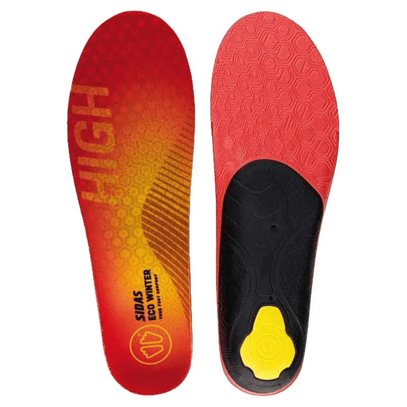 Alternative view of the Sidas 3Feet ECO Winter High Insole in Red colourway, unisex model