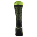 Back view of the Sidas Merino Performance Socks in Black and Yellow colourway, unisex model