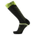 Side view of the Sidas Merino Performance Socks in Black and Yellow colourway, unisex model