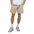 Front view of Man wearing Silent Theory's Essential Theory Shorts in tan colourway