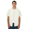 Front view of man wearing Luca SS Shirt in washed white colourway