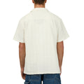 Back view of man wearing Luca SS Shirt in washed white colourway
