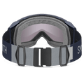 Back view of the Smith 4D MAG AF Goggles in Royal Navy, Everyday Blue Mirror lens, unisex model
