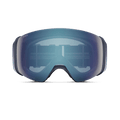 Front view of the Smith 4D MAG AF Goggles in Royal Navy, Everyday Blue Mirror lens, unisex model