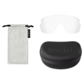 What is included view of the Smith Bobcat Sunglasses in Matte Black, ChromaPop Glacier Photochromic Copper Blue Mirror  lens, unisex model