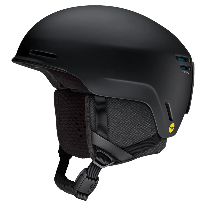 Main view of the Smith Method Pro MIPS AF Helmet in Matte Black colourway, unisex's model
