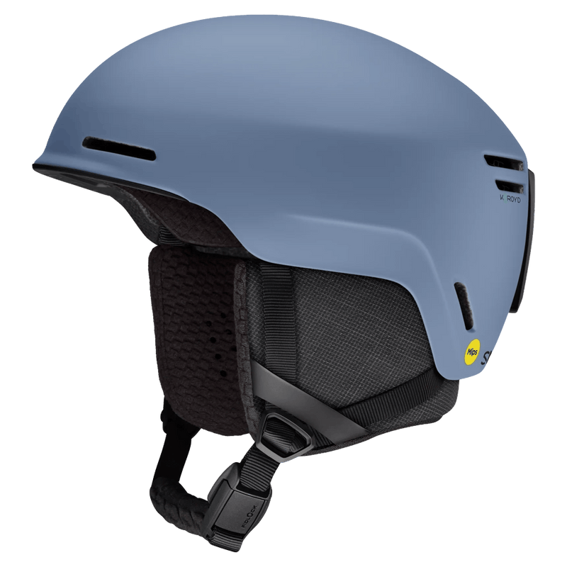 Main view of the Smith Method Pro MIPS AF Helmet in Matte Granite Blue colourway, unisex's model