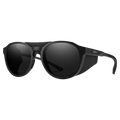 Main view of the Smith Venture Sunglasses in Matte Black, ChromaPop Photochromic Copper Blue Mirrro lens, unisex model