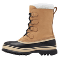 Left view of the Sorel Caribou Apres Boots in buff colourway, men model