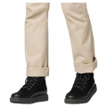 Worn view of the Sorel Explorer III Apres Boots in Black Jet colourway, men model