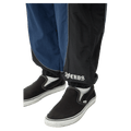 Bottom view of Afends Sporting Recycled Paneled Track Pants in colour Navy.