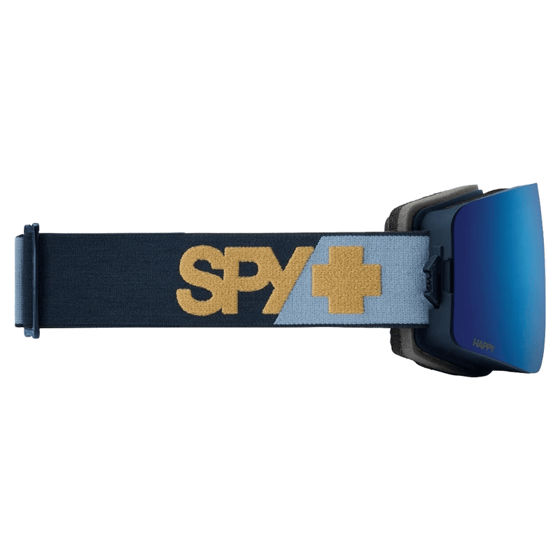 Side view of the Spy Marauder Elite Goggles in Dark Blue, Happy Rose Dark Blue Mirror lens, unisex model