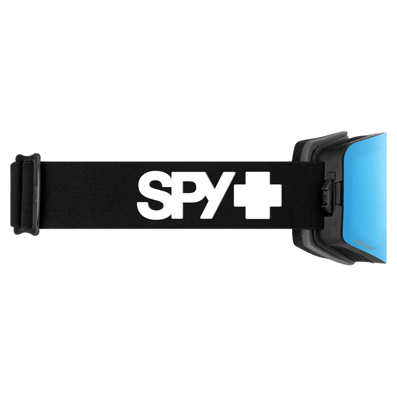 Side view of the Spy Marauder SE  Goggles in Everblack, Ice Blue Mirror + LL Coral lens, unisex model