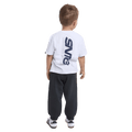 Back view of the St Goliath Challenger Track Pant in Washed Black colourway, toddler's model