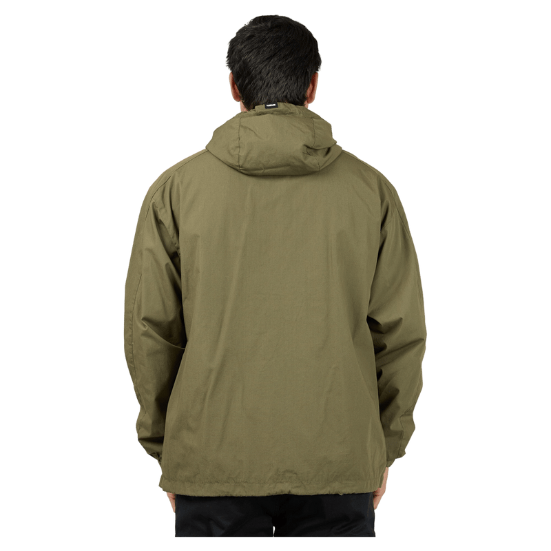 Back view of the St Goliath G400 Jacket in Khaki colourway, men's model