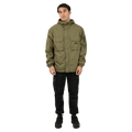 Full-body view of the St Goliath G400 Jacket in Khaki colourway, men's model