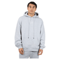 Front view of the St Goliath Radio Hoodie in Grey Marle colourway, men's model