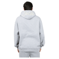 Back view of the St Goliath Radio Hoodie in Grey Marle colourway, men's model