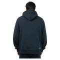 Back view of the St Goliath Radio Hoodie in Navy colourway, men's model