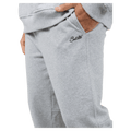 Close view of the St Goliath Radio Sweatpants in Grey Marle colourway, men's model