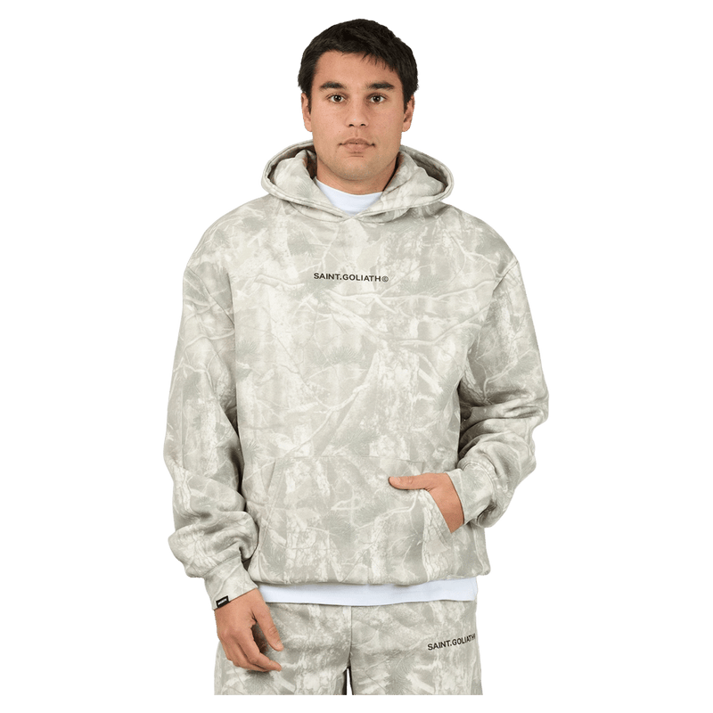 Main view of the St Goliath Tree Cammo Hoodie in Multi colourway, men's model