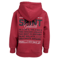 Back view of the St Goliath Upside Hoodie in Red colourway, kids's model