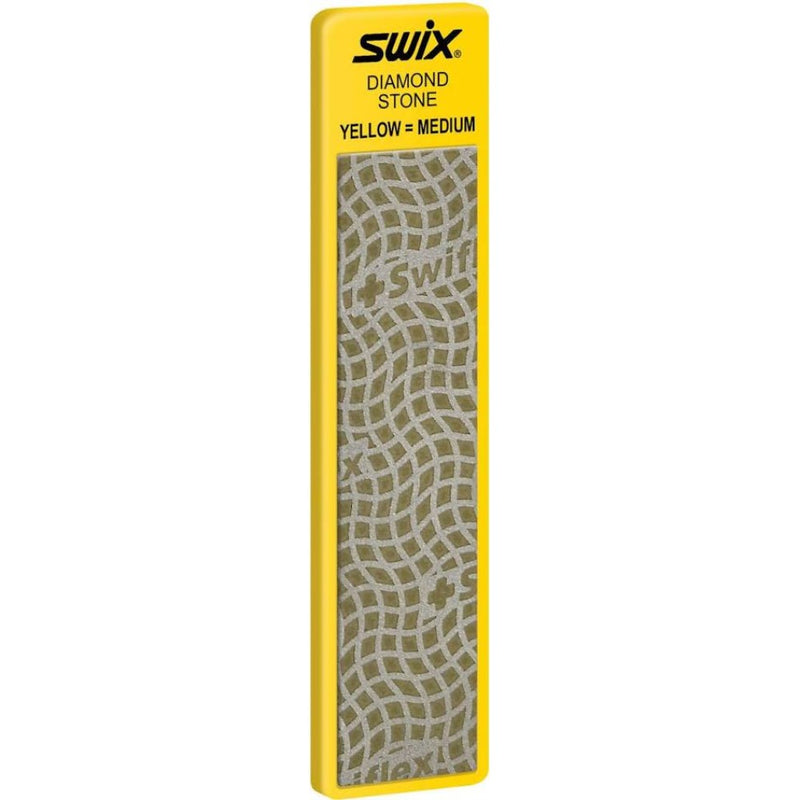 Swix Yellow rectangular Diamond Stone with black swix branding