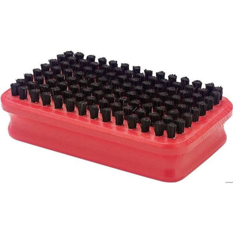 Red Wood rectangular brush with black horsehair bristles