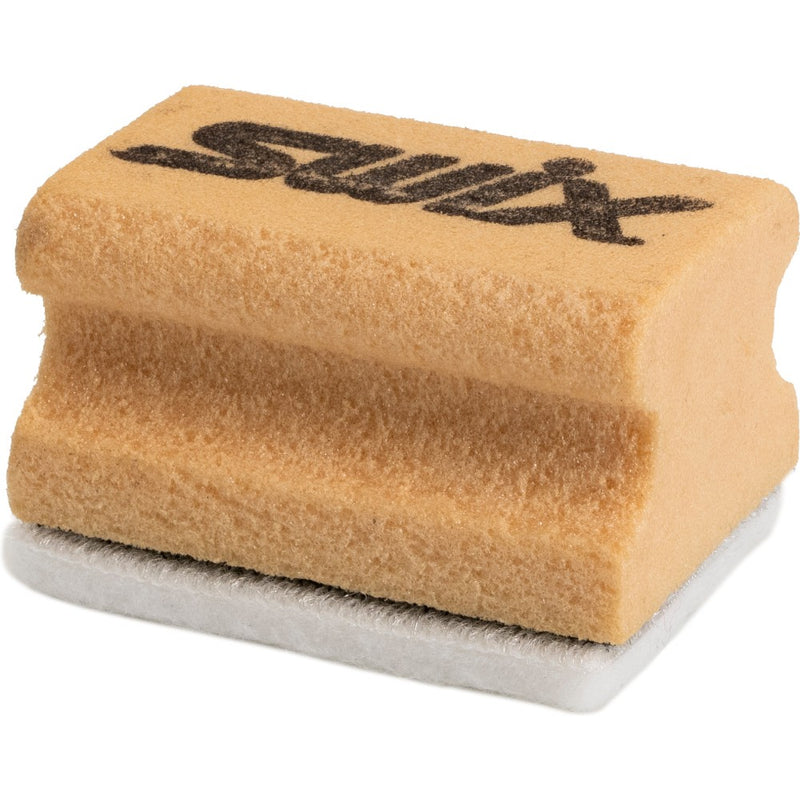 Swix small Cork with curved areas to hand grip. White felt bottom and Black Swix branding