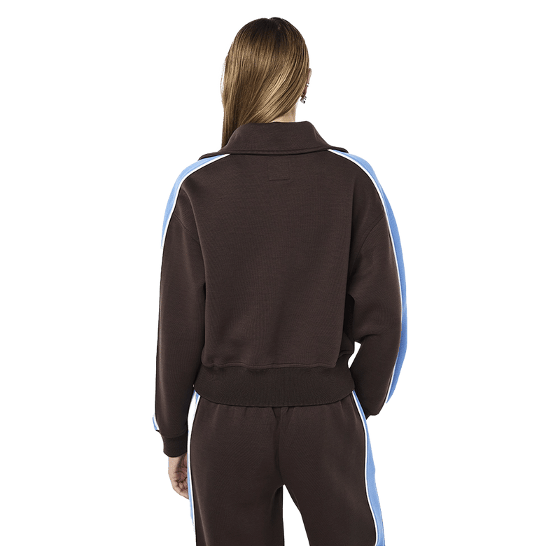 Back view of the PE NATION Triumph 2.0 Jackter Coffee/Marina Jacket,  26/27 Womens's model