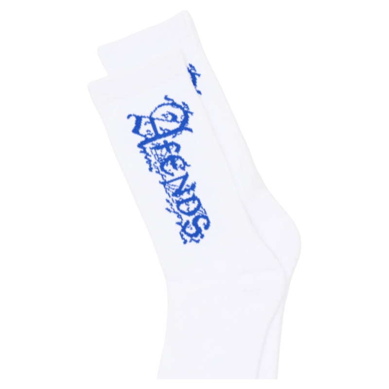 View of Afends Team Recycled Socks Two Pack in colour White.