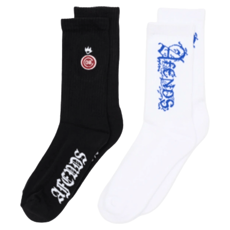 View of Afends Team Recycled Socks Two Pack in colour Twin Pack.
