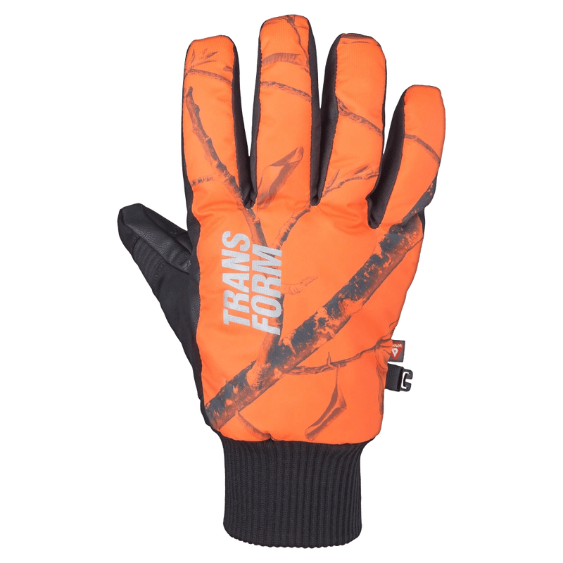 Main view of the Transform KO Gloves, hunter camo